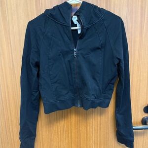 CRZ Yoga Fleece Zip Up Cropped Hoodie Jacket